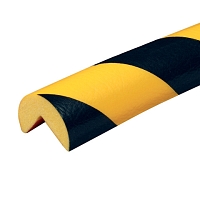 Varovný a ochranný profil 11, černá / žlutá, Ø 6 cm × 300 cm